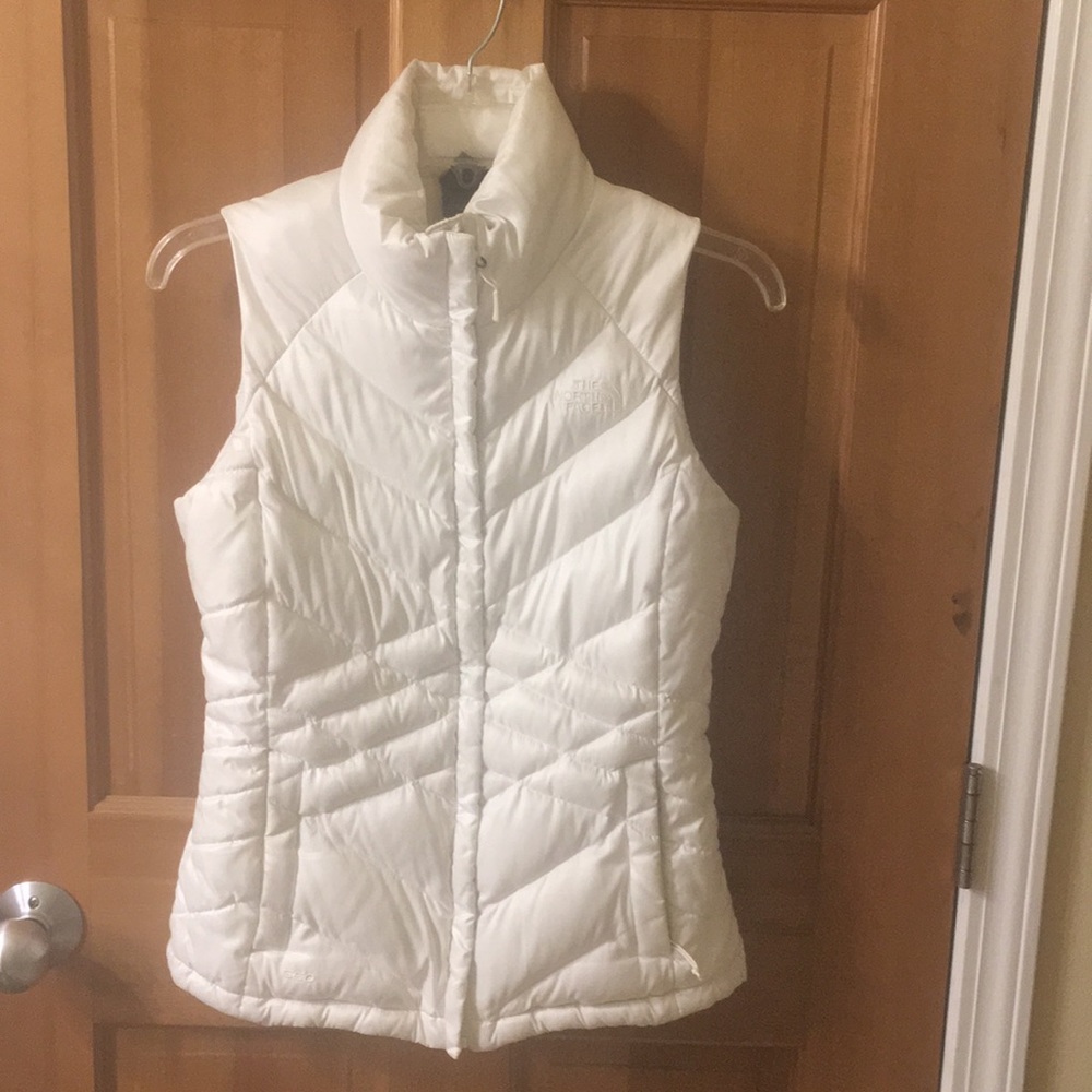 The North Face White Puff Vest